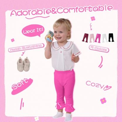 Chic Bow-Tied Bell Bottom Baby Leggings - 5 Pack - Image 2
