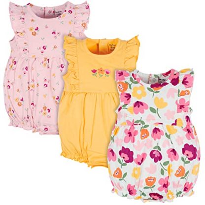 3-Pack Adorable Baby Girl Rompers