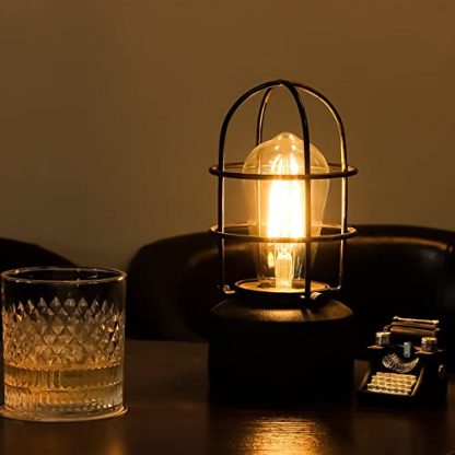 Compact Touch-Controlled Steampunk Table Lamp with Dimmable Settings