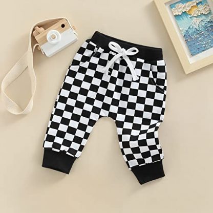 Unisex Toddler Checkerboard Plaid Trousers - Image 6