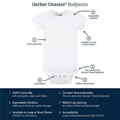 8-Pack Short Sleeve Baby Bodysuits in Sporty Colors - Image 6