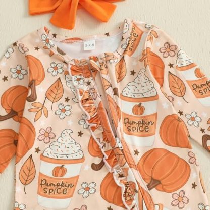 Cozy Newborn One-Piece Romper with Footie and Headband - Image 5