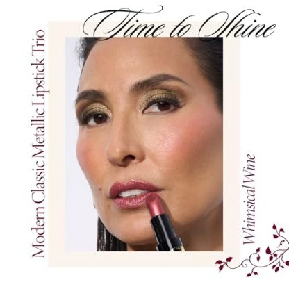 Dazzling Metallic Lipstick Trio - Safari Blaze, Whimsical Wine, Nifty Neutral - Image 4