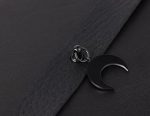 Mystical Moon Pendant Black Leather Choker - Image 2