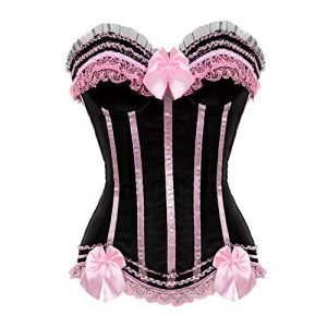 Zhitunemi Plus Size Corsets for Women Black Bustier Lingerie for Halloween Costume Dress