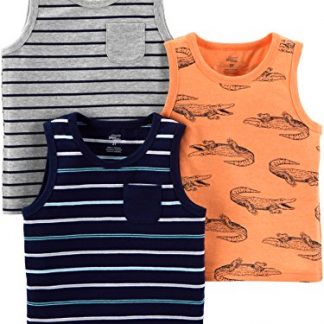 Playful Trio of Boys' Muscle Tank Tops