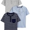 Blue Heather/Grey Heather Dots/Navy Stripe