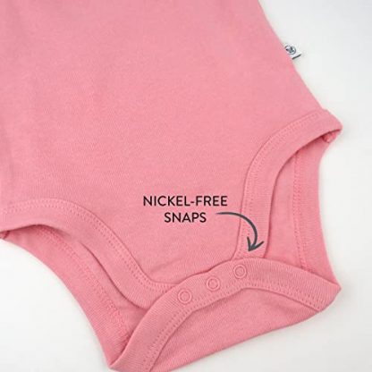 Adorable 5-Pack Organic Cotton Bodysuits for Baby Girls - Image 3