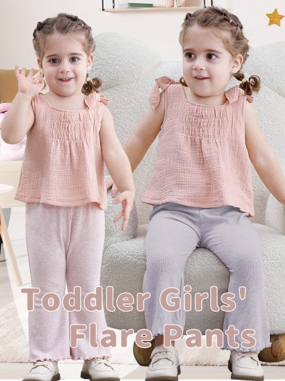 Adorable 3-Pack Baby Girl Flare Pants - Image 7