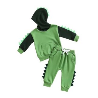 Dinosaur-Themed Toddler Boy's Winter Outfit Set