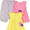 Pink Dots/White Floral/Yellow Bird