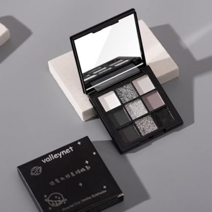 Sultry Glam 9-Color Smokey Eyeshadow Palette - Matte & Glitter Shades - Image 7