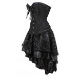 Victorian-Inspired Steampunk Corset and Skirt Set - Image 2