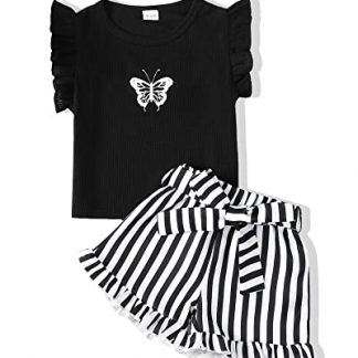 "Charming Heart Tank & Pink Shorts Summer Outfit for Toddler Girls"