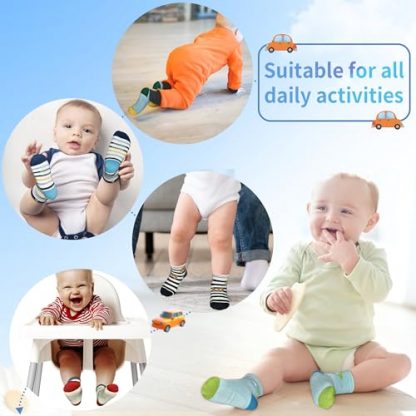 Comfy Children's Non-Slip Cotton Socks - 12 Pairs - Image 3