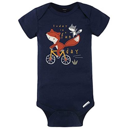 Charming 4-Pack Short Sleeve Baby Boy Bodysuits - Image 2