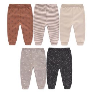 Charming Unisex Baby Pants Set - Soft Cotton, Pack of 5
