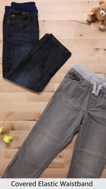 Toddler Boys' Twin-Pack Denim Pull-On Pants - Image 6