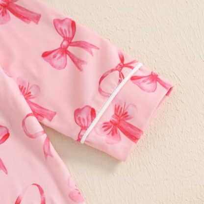 Cozy Button-Up One-Piece Pajama Romper for Baby Girl - Image 5