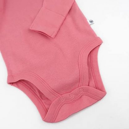 Adorable 5-Pack Long Sleeve Organic Cotton Bodysuits for Baby Girls - Image 3