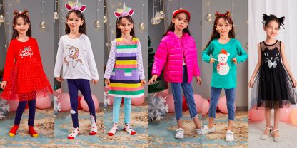 Striped Long-Sleeve Tops for Girls, Set of 3 - Image 7
