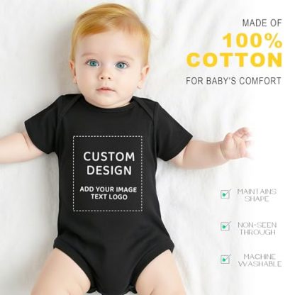Personalized Comfy Cotton Baby Romper for Ages 0-18 Months - Image 3