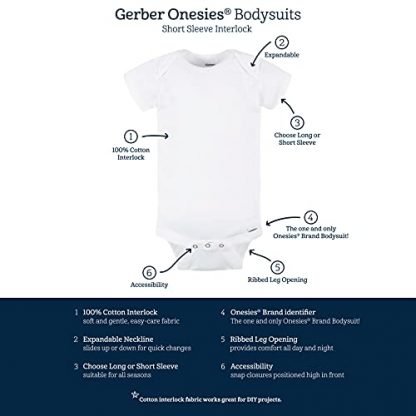 Multipack of Five Baby Onesies in Solid Colors - Image 3