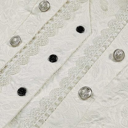 Women's Victorian-Style Steampunk Jacket with Lace Trim - Image 5