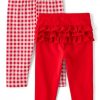 Red Gingham/Red Ruffle 2-pack