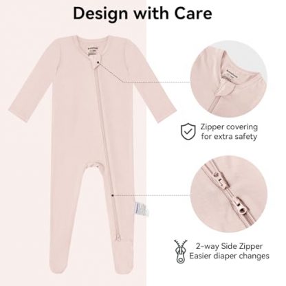Soft Bamboo Rayon Baby Pajamas with Non-Slip Onesie Sleeper - Image 3
