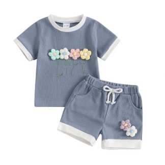 Floral Delight Toddler Girl Summer Outfit Set