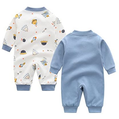 Cozy Cotton Romper Duo for Newborn Baby Boys - Image 2