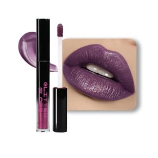 Dark Purple Metallic Glitter Lipstick: Long-Lasting, Waterproof, and Vegan Friendly