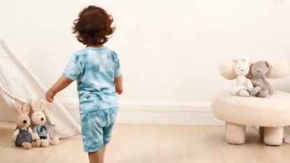 Children's Comfortable Bamboo Fiber Sleepwear Set with Unique Tie-Dye Design - Image 7