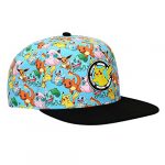 Youth Light Blue Snapback Cap with Animated Characters - Image 3