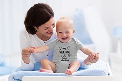 "My Siblings Have Whiskers" Adorable Baby Bodysuit - Image 6