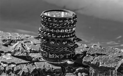 Retro Punk & Gothic Leather Cuff Bracelets Set for Men and Women - Image 7
