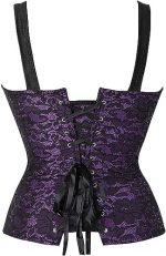 Elegant Lace-Up Overbust Corset Top for Women - Image 3