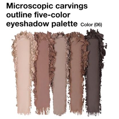 5-Shade Matte Eyeshadow Palette: Natural Nudes and Cool Taupe Tones - Image 3