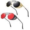 A15 2pcs Gold Frame Grey Lens + Black Frame Red Lens (Both Non Polarized)