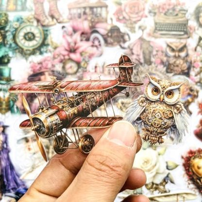 Vintage Steampunk Sticker Collection - 120 Pieces - Image 2