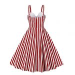 Vintage-Inspired Polka Dot Halter Swing Dress - Image 2