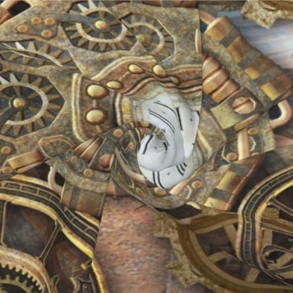 Set of 2 Steampunk-Inspired Throw Pillow Covers with Rusty Clock and Gear Design, 18x18 - Image 6