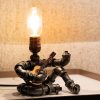 Silver Black Lamp Body + Acoustic Guitar