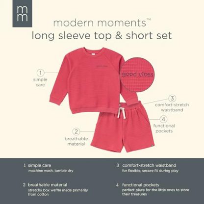 Comfy & Stylish Baby Boys' 2-Piece Set with Long-Sleeve Top & Shorts - Image 6