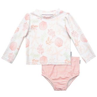 Girls' Toddler Long-Sleeved Rashguard Swimwear Set