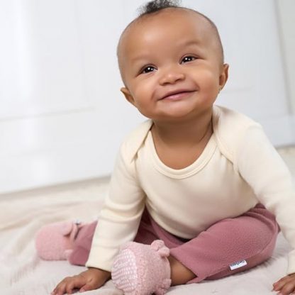 "Cuddly Microfleece Pants for Baby Girls, Pack of 4" - Image 2