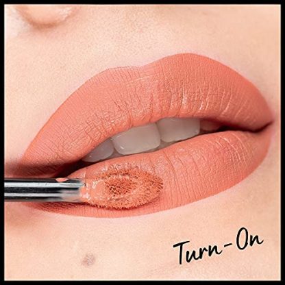 Long-Lasting Matte Liquid Lipstick in Peach Nude - Image 3