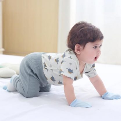 "Charming 6-Pack Baby Bodysuits: Soft Ribbed Cotton Rompers" - Image 3