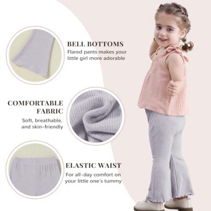 Adorable 3-Pack Baby Girl Flare Pants - Image 6